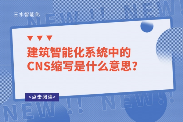 建筑智能化系統中的CNS縮寫是什么意思？